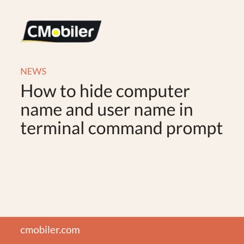 How to hide computer name and user name in terminal command prompt